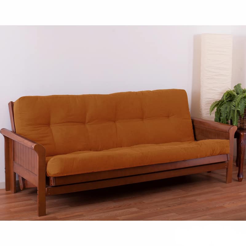 6-inch Thick Twill Futon Mattress (Twin, Full, or Queen) - Spice - Queen