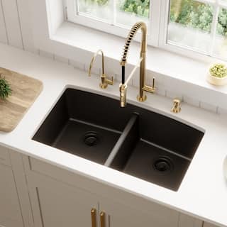 Karran Undermount Quartz Double Bowl Kitchen Sink