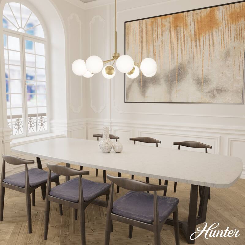 Hunter Hepburn Chandelier - Dining Room, Entry - Retro/Minimalistic, Sputnik