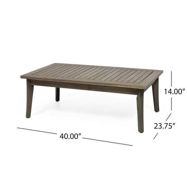 dimension image slide 0 of 4, Nicholson Outdoor 4-seat Acacia Chat Set by Christopher Knight Home