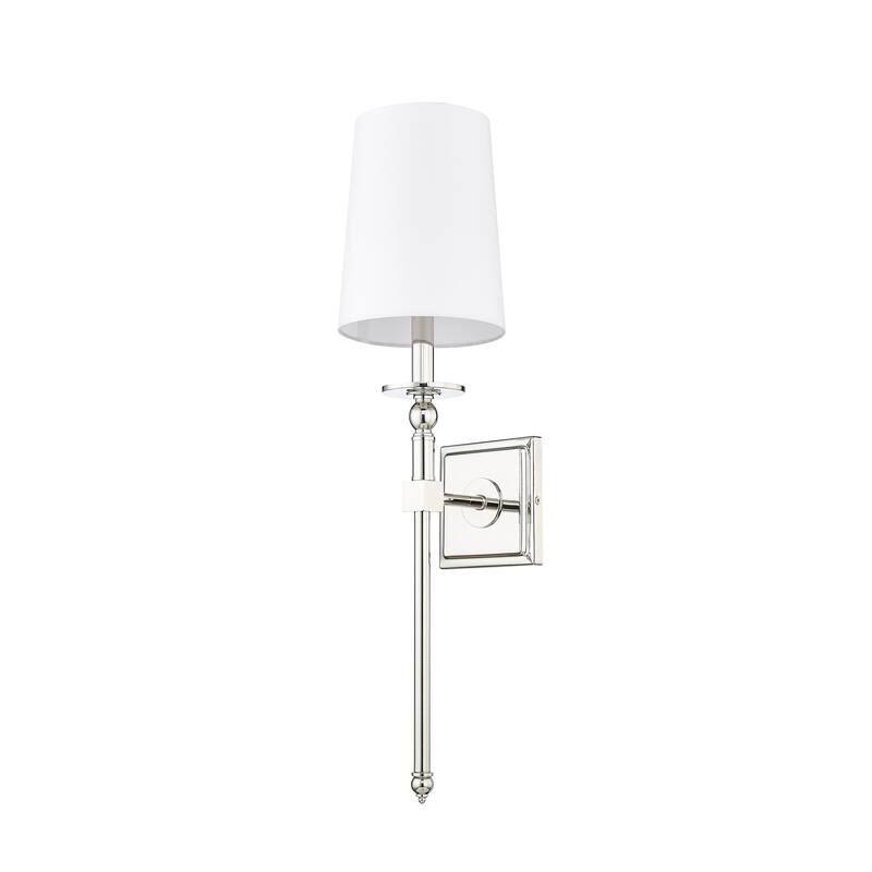 Millennium Lighting 1 Light 26 inch Wall Sconce with White Linen Shade