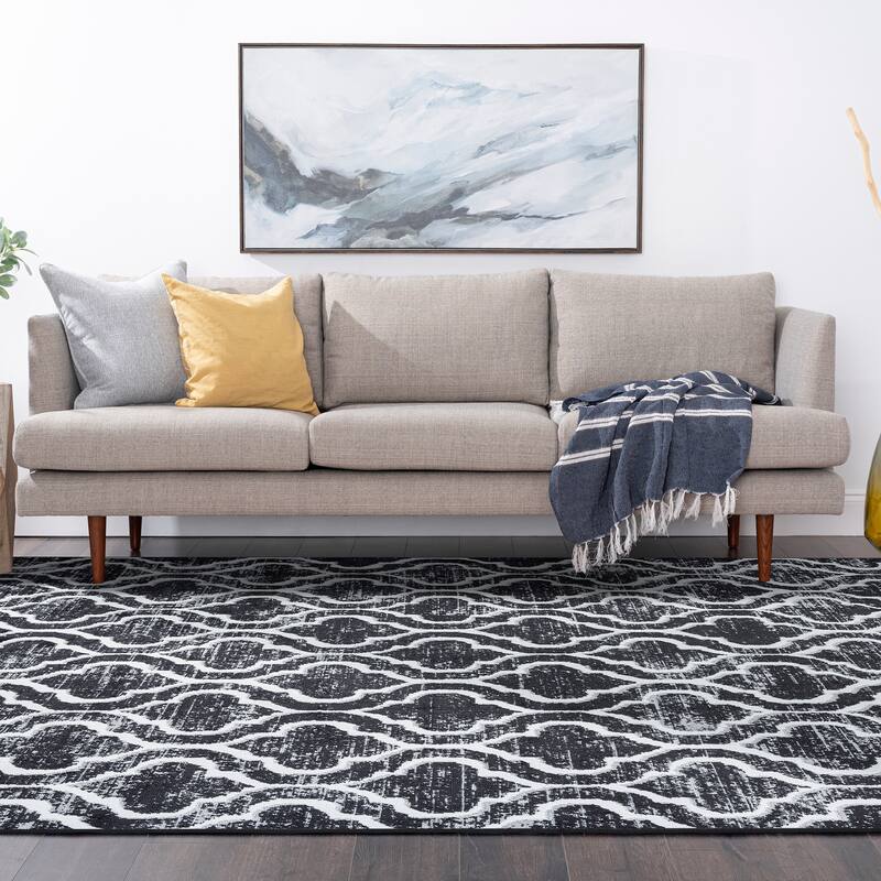 Wyman Farmhouse Geometric Indoor Area Rug