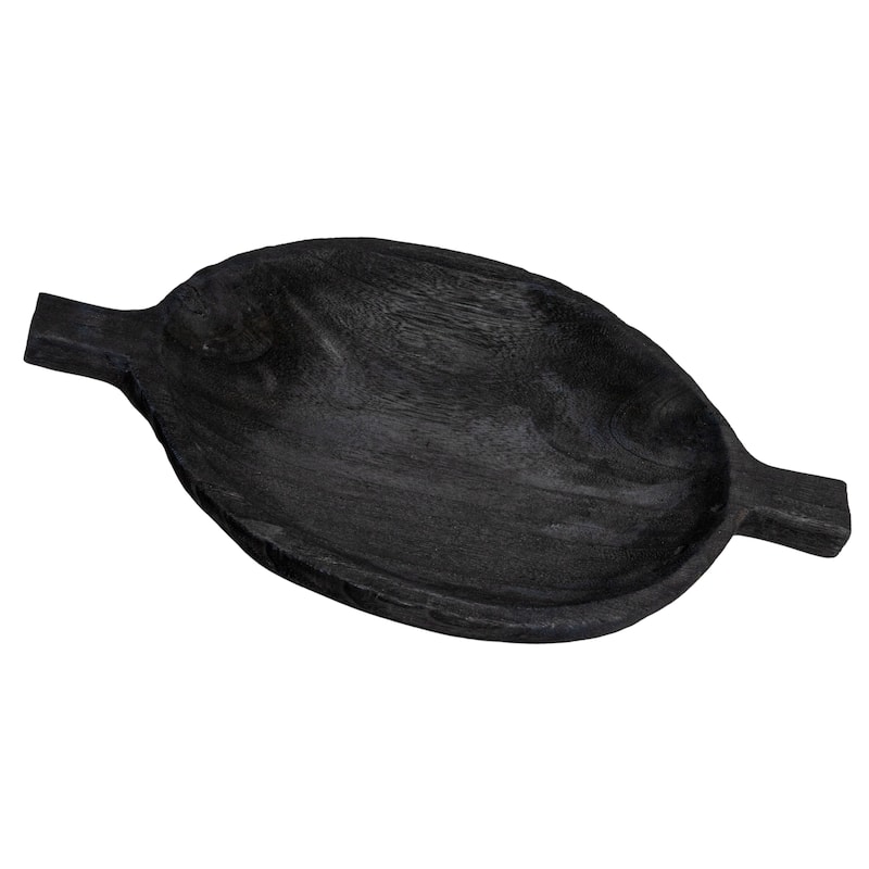 Paulownia Wood Decorative Tray - Black