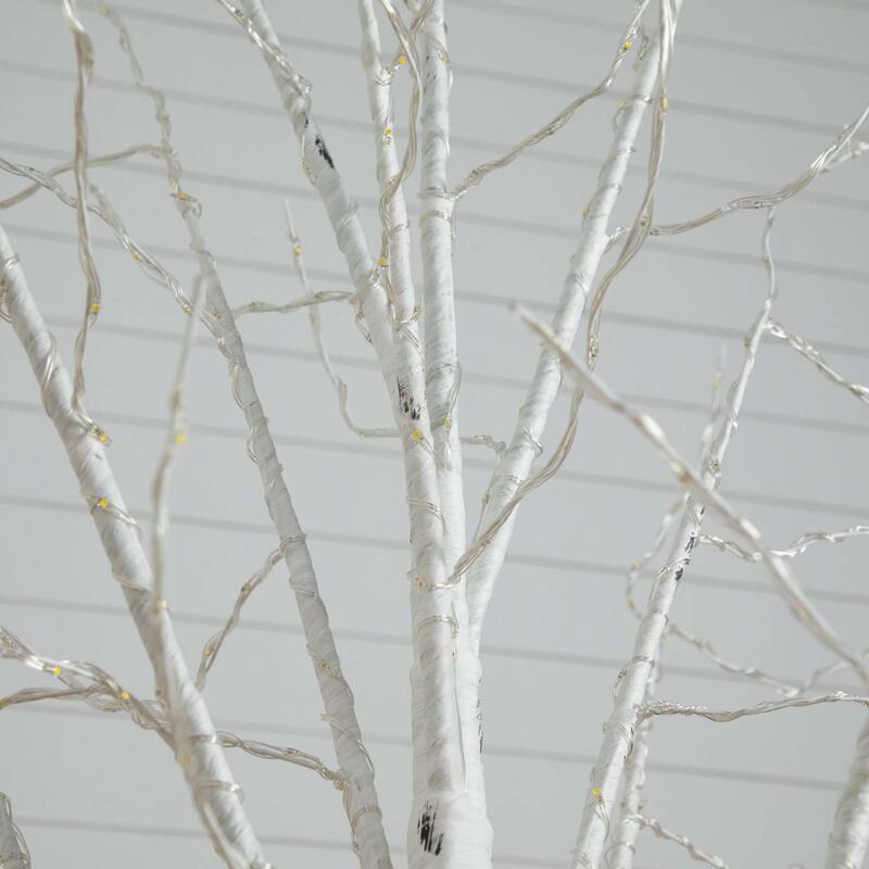 Pre-Lit Birch Artificial Christmas Tree - 8' - Warm White LED Lights