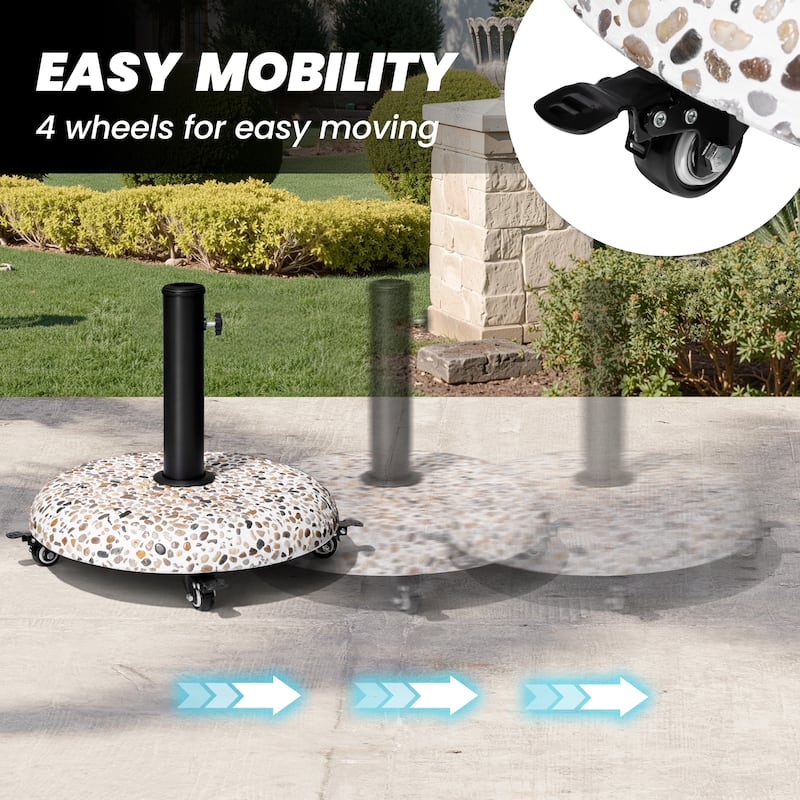 45 lb Heavy Duty Round Base Stand for Patio Outdoor Market Table Umbrella