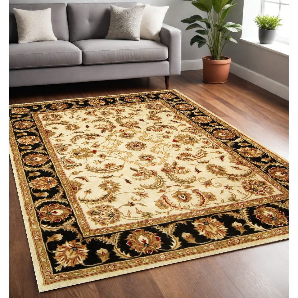 Bomeg Hand Tufted Non Skid Stain Resistant Area Rug By HomeRoots - 96' X '60' X '0.5