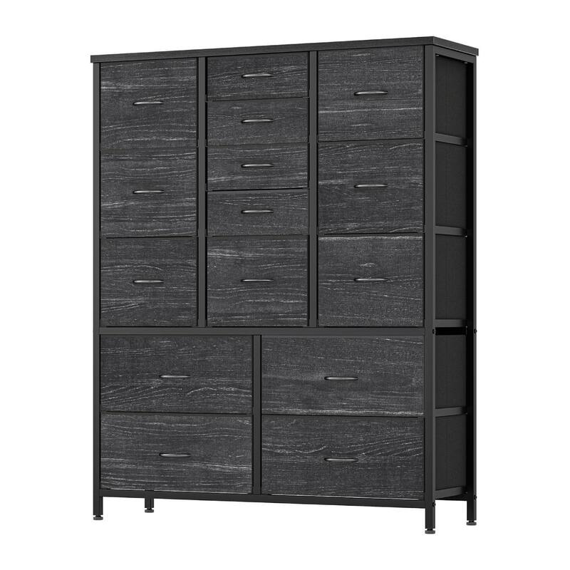 15 Drawers Dresser for Bedroom, Living Room - Black