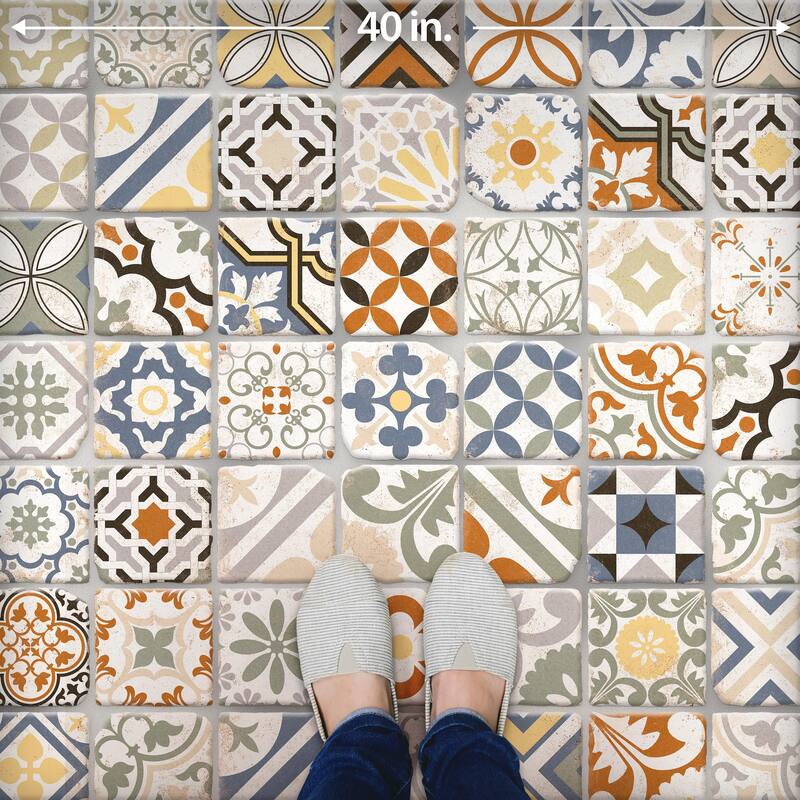 Merola Tile Benisa Decor Aida 5-7/8" x 5-7/8" Porcelain Floor and Wall Tile