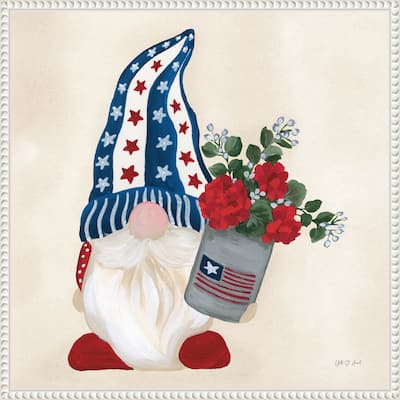 American Gnome V by Yvette St. Amant Framed Canvas Wall Art Print