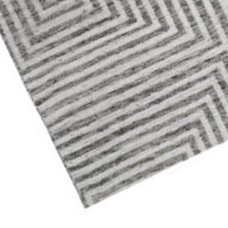 Seni 8 x 10 Large Area Rug, Geometric Pattern Machine Woven, Black Ivory - 8 x 10