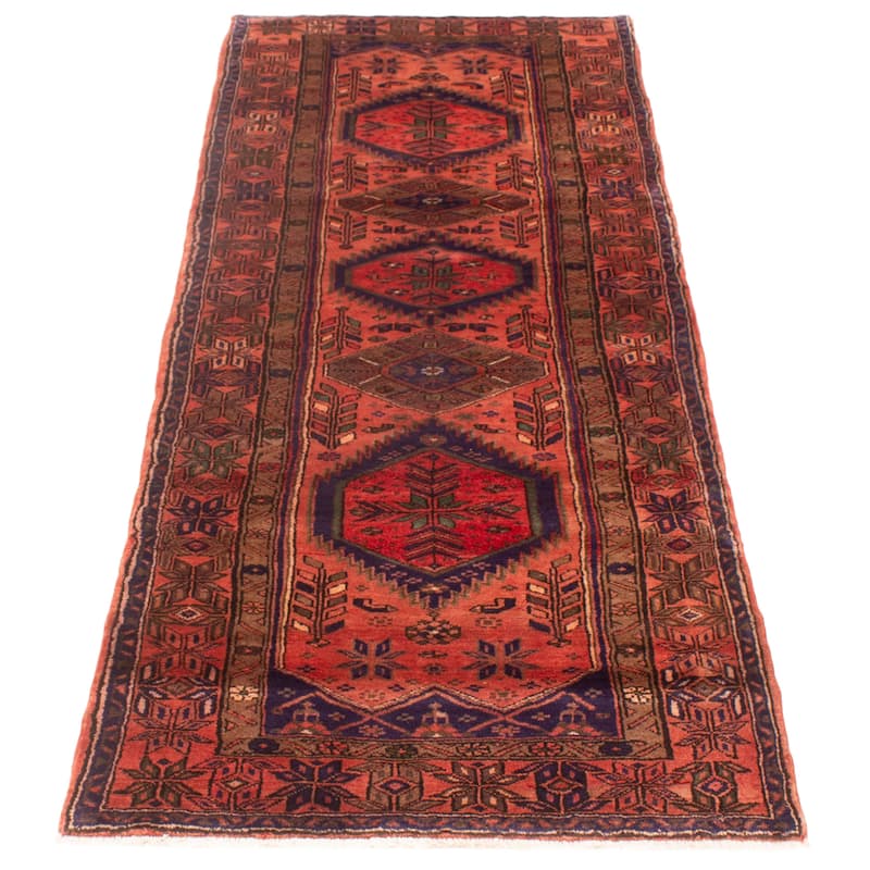 ECARPETGALLERY Hand-knotted Anadol Copper Wool Rug - 4'1 x 10'4