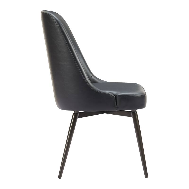 Keppel Swivel Dining Chair Black - Black
