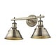 preview thumbnail 1 of 0, Yep by Golden Lighting Orwell 2-light Vanity in Brushed Champagne Brass - Gold
