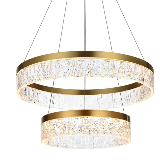 Elegant Lighting 2050G22 Linden 22" Wide LED Ring Chandelier - 3006 - Satin Gold