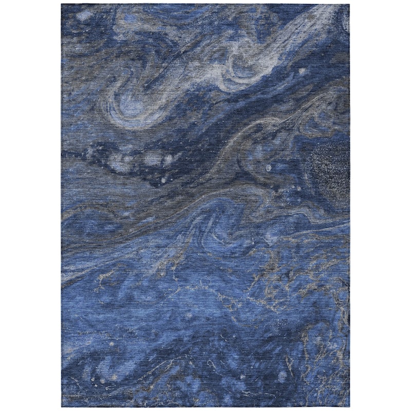 HomeRoots Abstract Transitional Rectangle Outdoor Rug