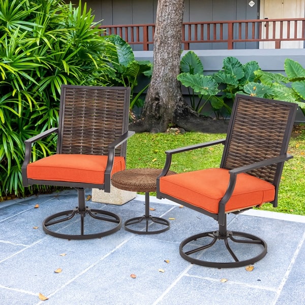 Clearance Outdoor Swivel Chairs EROMMY Patio Swivel Chair Set Of