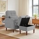 preview thumbnail 40 of 59, Adjustable Backrest Lounge Accent Chair Set with Storage Ottoman