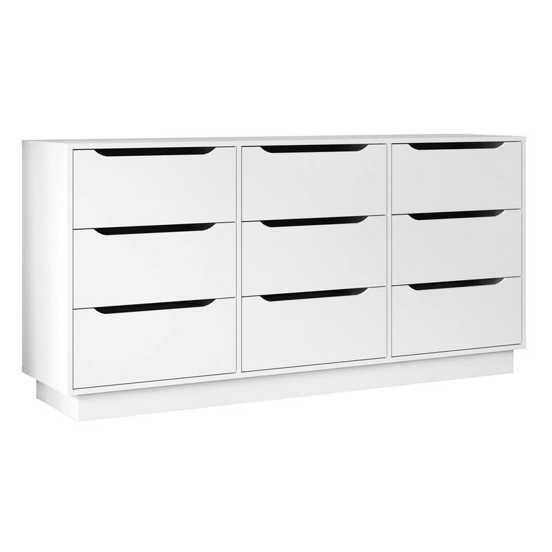 9-Drawer Wooden Dresser for Bedroom with Deep Drawers, Large Floor Chest of Drawers