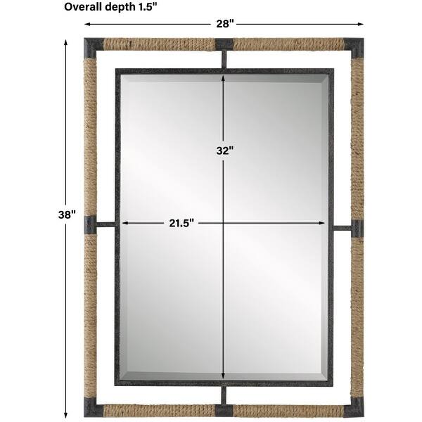 Uttermost 09769 Melville 28" W x 38" H Rectangular Framed Bathroom