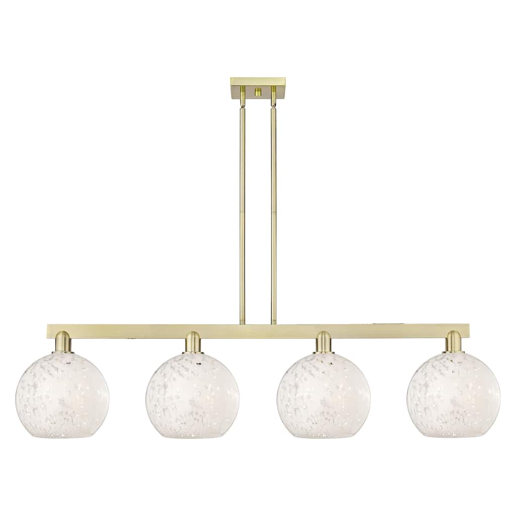 Innovations Lighting Endless Possibilities Arcadia - White Mouchette - 4 Light 53" Stem Hung Island Light