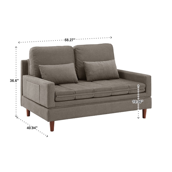 Cicero Grey Fabric Upholstered Convertible Settee by iNSPIRE Q Classic