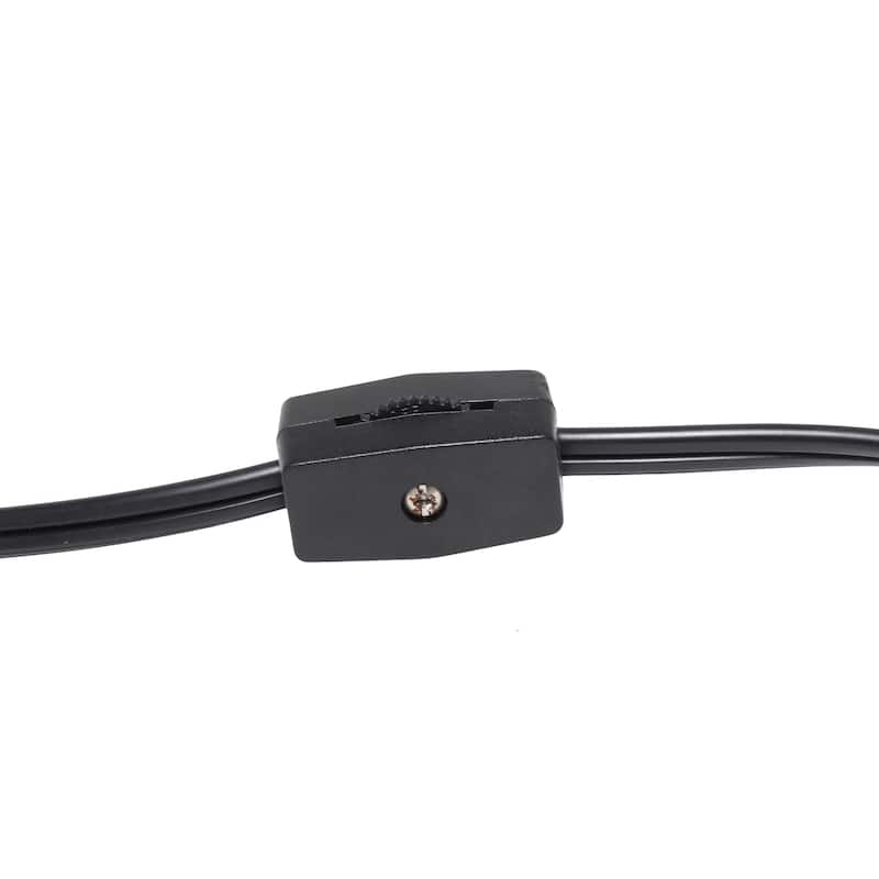 Chevron Base Table Lamp with Drum Shade - 17.25" - Black