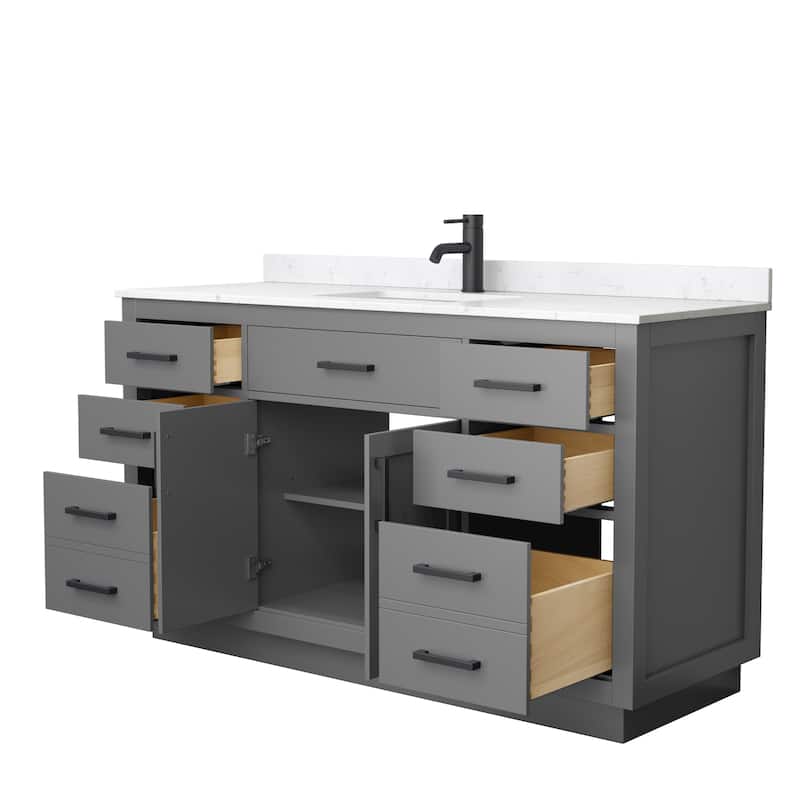 Beckett TK 60-inch Single Vanity, Cultured Marble Top