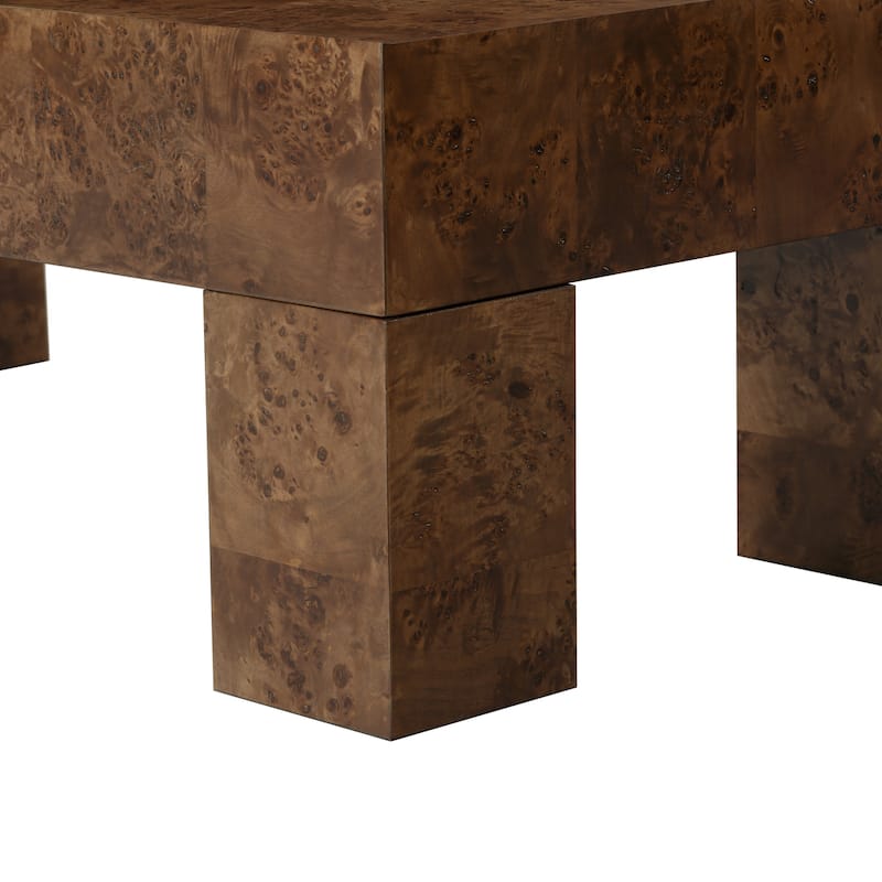SAFAVIEH Couture Betharose Burl Wood Coffee Table - 55"W x 28"D x 18"H