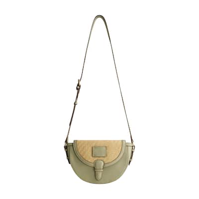 Tommy Bahama Raffia/PU Crossbody Flap Bag
