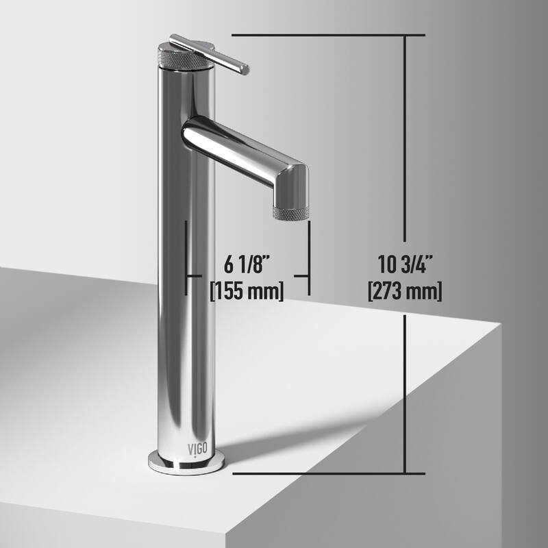 VIGO Alhambra 15"L x 15"W Concrete Vessel Sink and Sterling 11"H Faucet Set