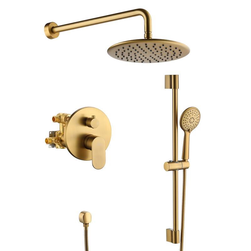 Retro Series 9 in. Rain Wall Mount Dual Shower Heads with 1.8 GPM