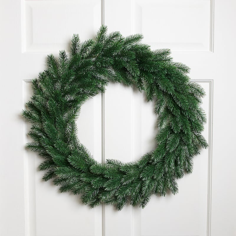 Real Touch ™ Evergreen Pine Artificial Christmas Wreath - 24" - Unlit