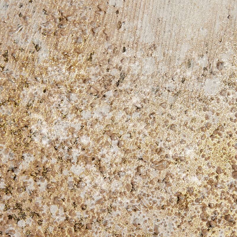 Heavily Embellished 2-piece Canvas Wall Art Set - Chalk/Gold