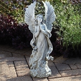 21" Praying Angel Outdoor Garden Statue