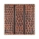 preview thumbnail 2 of 3, 4" x 4" Hammered Copper with Linear Tile Design - Quantity 8 (T4DBL_PKG8)