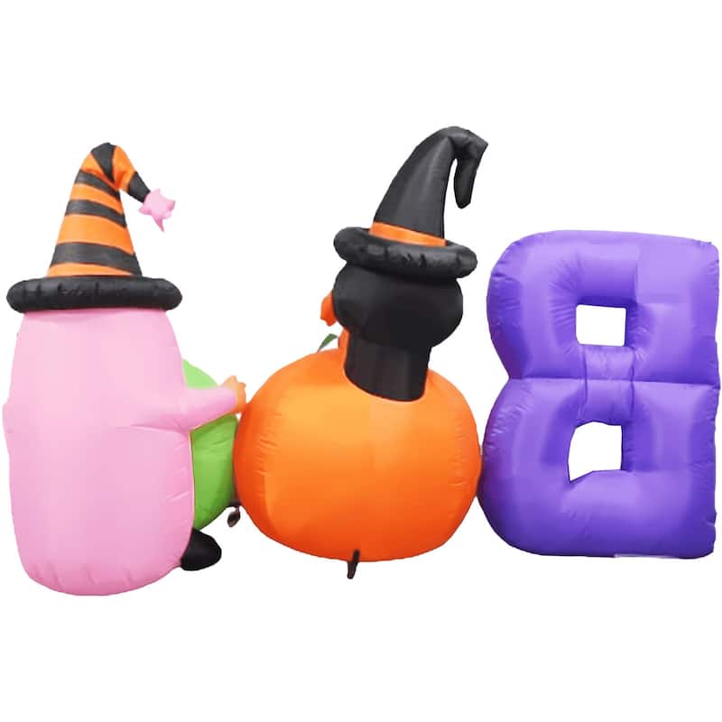 Haunted Hill Farm 5-Ft. Tall Pre-lit Musical Inflatable Boo Sign