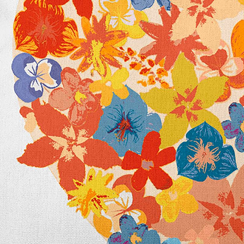 Flowery Heart Decorative Throw Pillow
