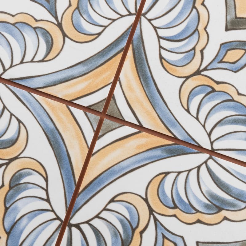 Merola Tile Harmonia Grove Blue 13" x 13" Ceramic Floor and Wall Tile