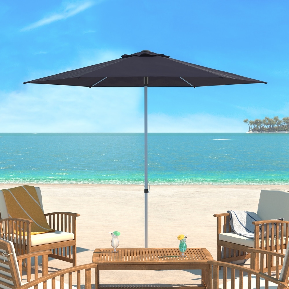 Details about   9' Outdoor Patio Umbrella Wood Pole w/ Pulley Market Cafe Garden Yard Beach Pool 