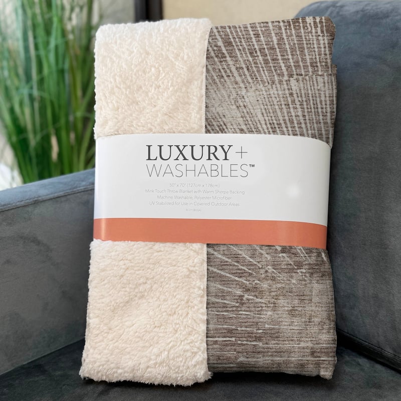 Premium Machine Washable Modern Sun Sherpa Throw Blanket