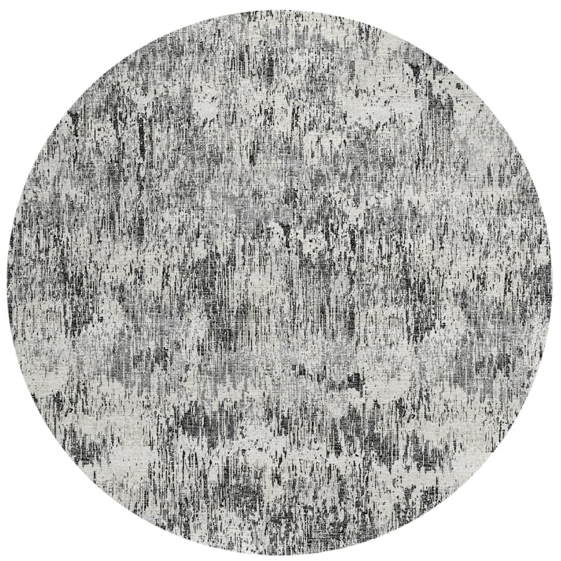 Indoor/ Outdoor Accord Modern Brushstrokes Polyester Washable Rug New