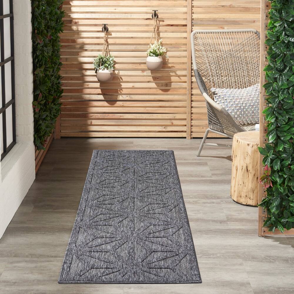 Nourison Palamos Transitional Geometric Indoor Outdoor Area Rug