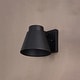 preview thumbnail 8 of 8, VAXCEL Evans 1-Light Textured Black Outdoor Wall Sconce, Rust-Resistant Aluminum, Metal Shade, Integrated LED Dark Sky Compliant