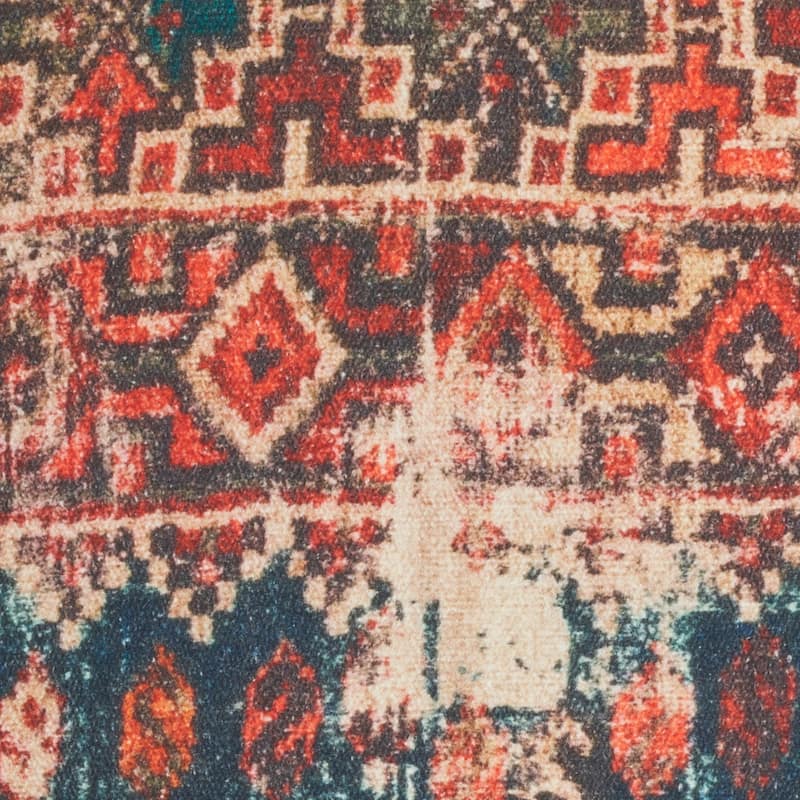 57 Grand by New Concept Washables Boho Persian Geometric Red Throw Pillow , ( 20" X 20" )