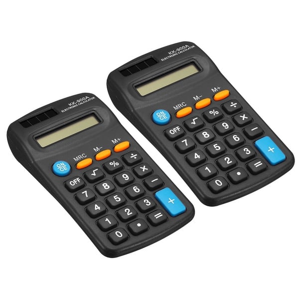 2Pcs Small Pocket Calculator 8 Digit Display Office Handheld ...