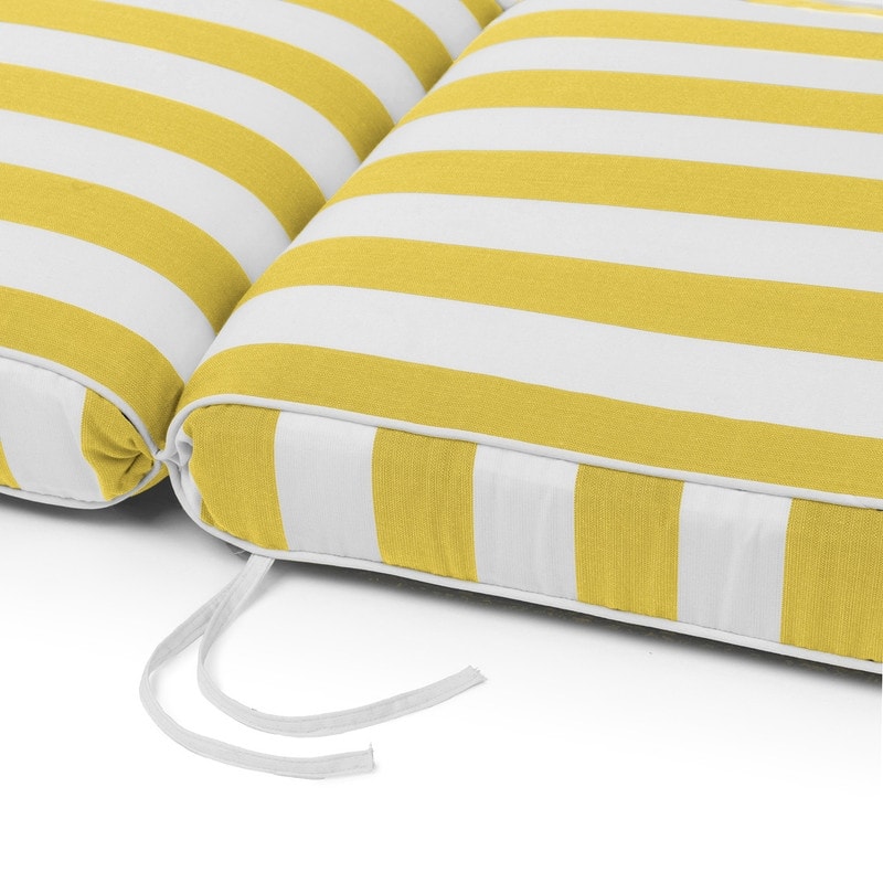 Sherry Kline Indoor/Outdoor Cabana Stripe Chaise Lounge with Contrast Cord