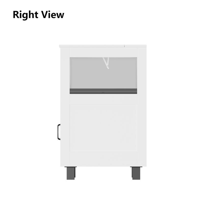 Home-Friendly White Pet Cage,Space-Saving with Storage,Clear-View Top & Enclosure,Rabbit,Hamsters,Guinea Pigs