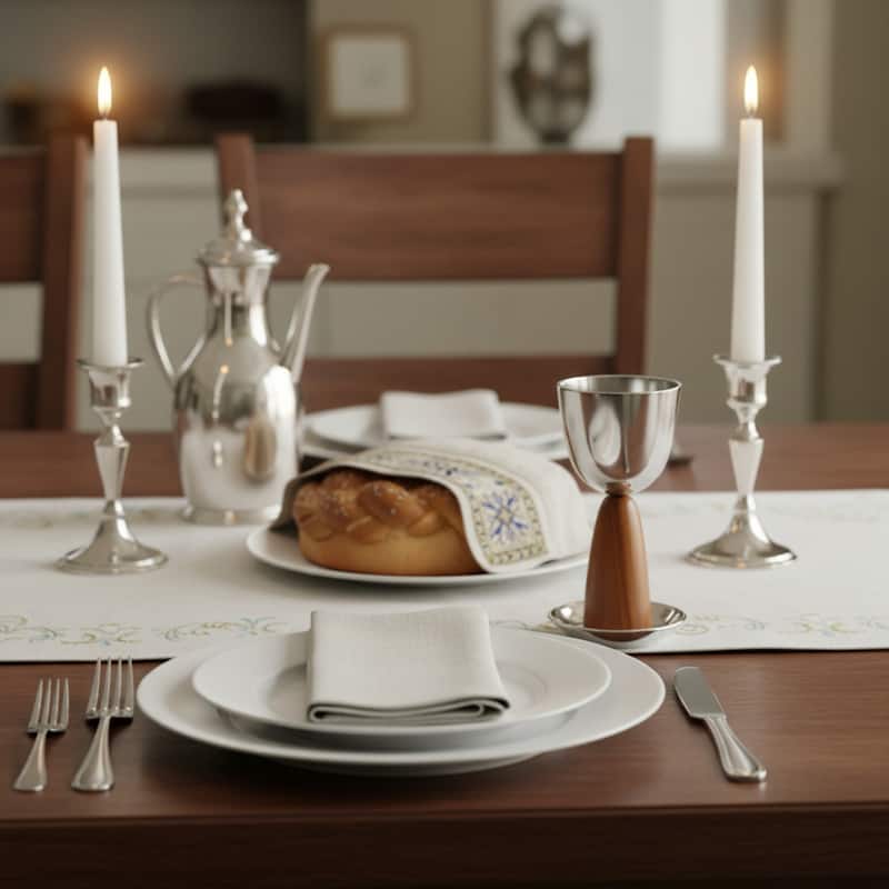 Nambé Judaica Kiddush Cup and Saucer Set - 7" Goblet with 4" Base