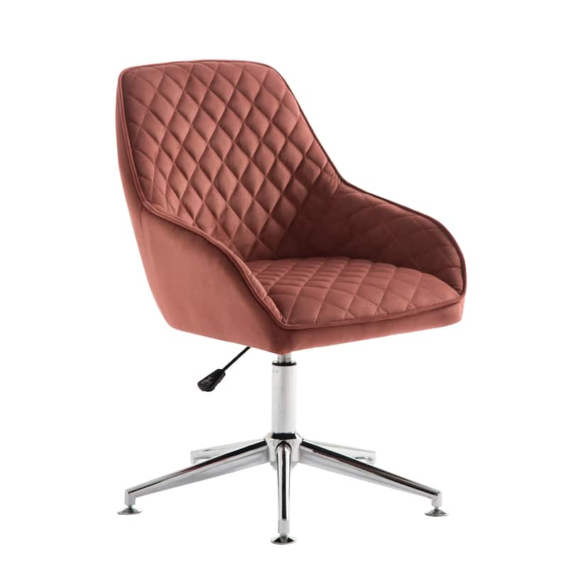 Porthos Home Vinita Height Adjustable Swivel Office Chair, Velvet Upholstery