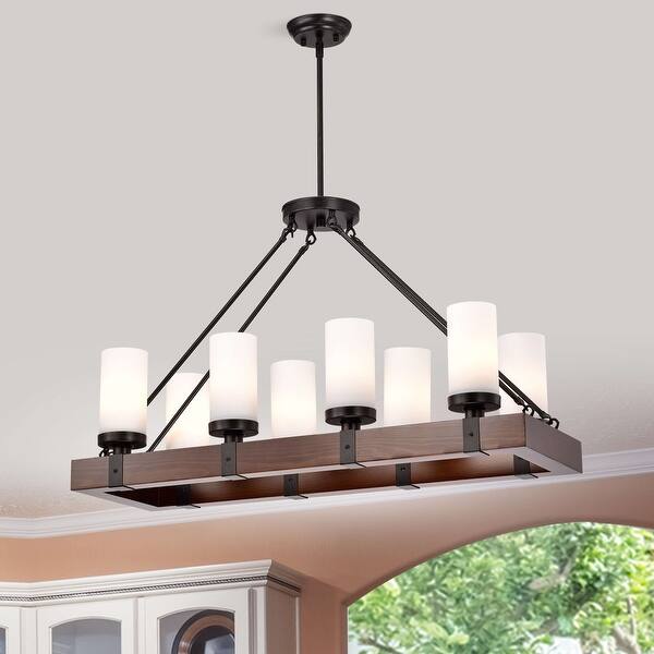 Daniela Antique Wood Chandelier With Frosted Glass Globes On Sale Overstock 21429850